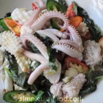 Spicy Fry Squid with Holy Basil - Pla Mueg pad gaprao